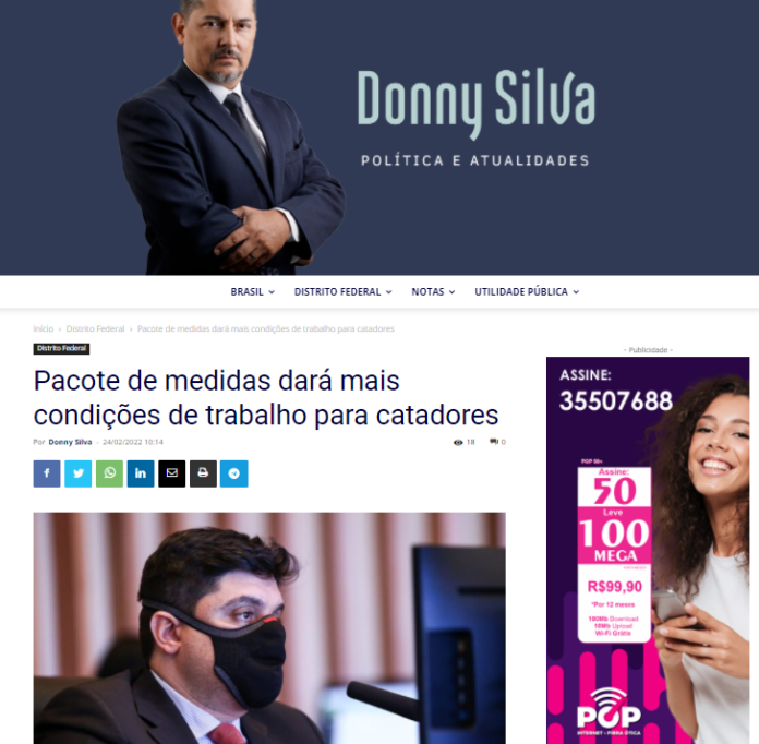 Donny Silva: Pacote de medidas dará mais condições de trabalho para catadores