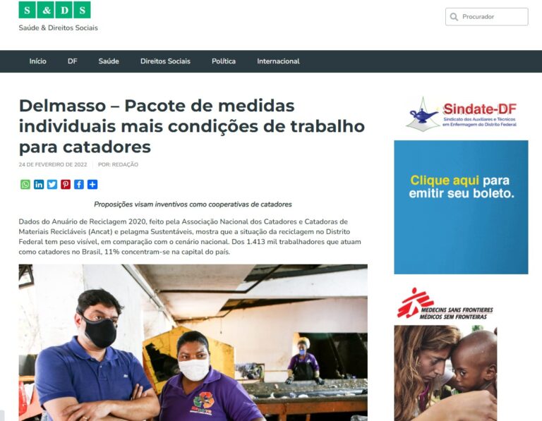 Saúde & Diretos Sociais: Delmasso – Pacote de medidas individuais mais condições de trabalho para catadores