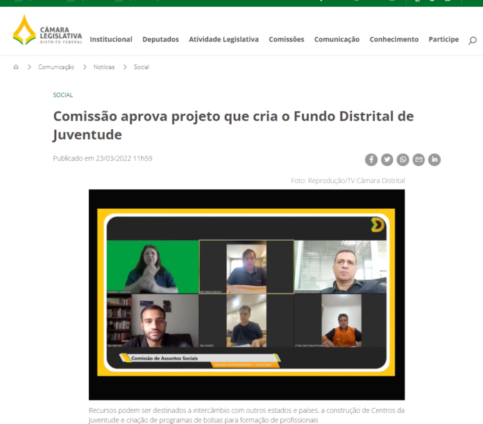 Agência CLDF: Comissão aprova projeto que cria o Fundo Distrital de Juventude