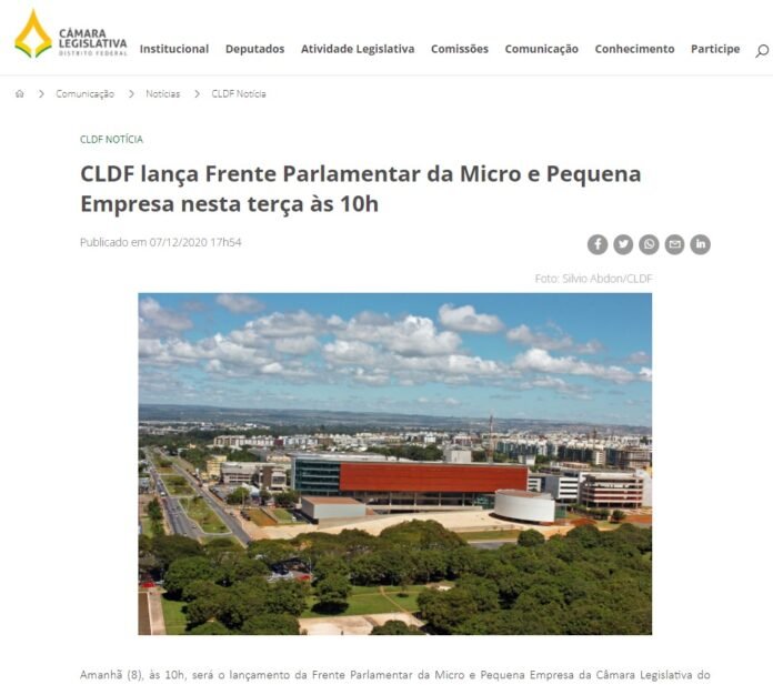 Agência CLDF: CLDF lança Frente Parlamentar da Micro e Pequena Empresa nesta terça às 10h