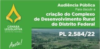 Audiência Pública Remota quinta-feira, 26 de maio às 19h para discutir a criação do Complexo de Desenvolvimento Rural do Distrito Federal, Pl 2.584/22 Audiência Pública Remota quinta-feira, 26 de maio às 19h para discutir a criação do Complexo de Desenvolvimento Rural do Distrito Federal, Pl 2.584/22