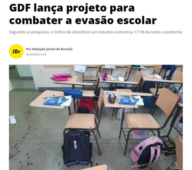 Jornal de Brasília: GDF lança projeto para combater a evasão escolar