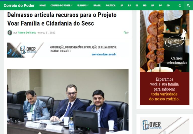 Correio do Poder: Delmasso articula recursos para o Projeto Voar Família e Cidadania do Sesc