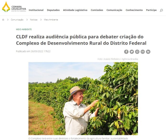 Agência CLDF: CLDF realiza audiência pública para debater criação do Complexo de Desenvolvimento Rural do Distrito Federal