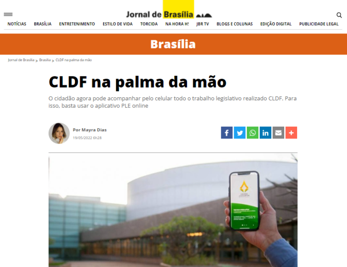 Jornal de Brasília: CLDF na palma da mão