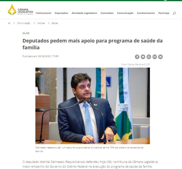 Agência CLDF: Deputados pedem mais apoio para programa de saúde da família