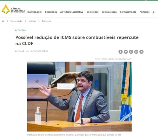 Agência CLDF: Possível redução de ICMS sobre combustíveis repercute na CLDF Agência CLDF: Possível redução de ICMS sobre combustíveis repercute na CLDF
