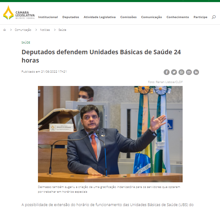 Agência CLDF: Deputados defendem Unidades Básicas de Saúde 24 horas