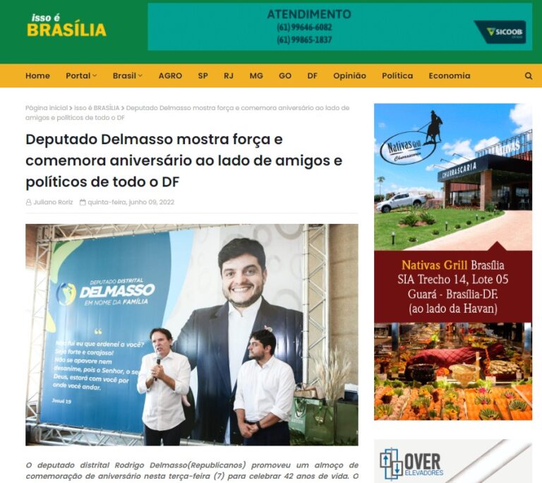 Isso é Brasília: Deputado Delmasso mostra força e comemora aniversário ao lado de amigos e políticos de todo o DF