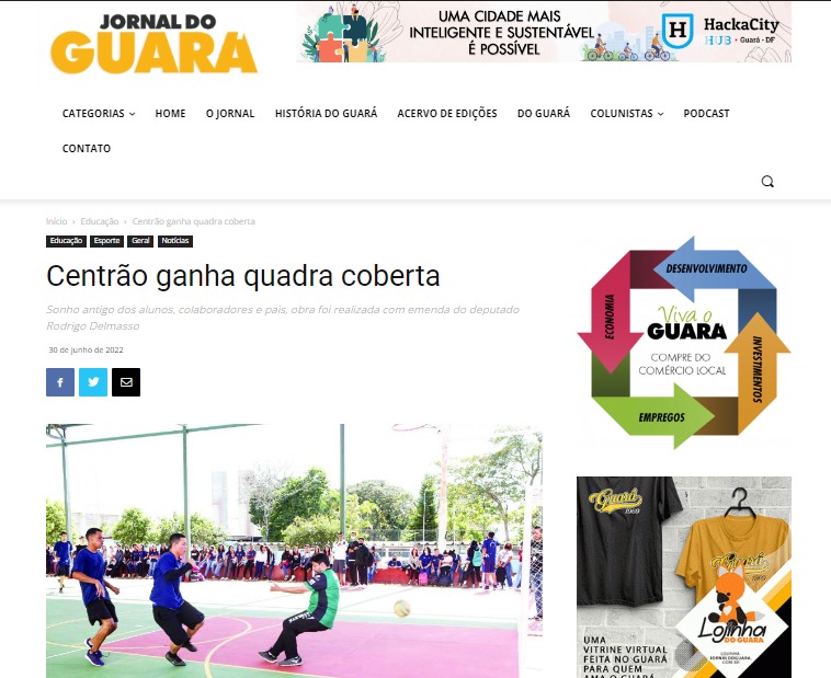 Jornal do Guará: Centrão ganha quadra coberta