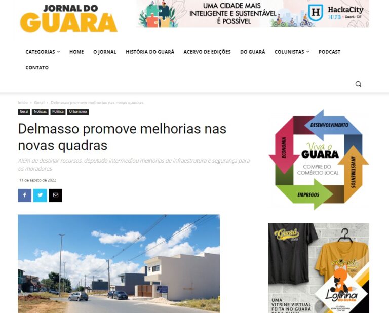 Jornal do Guará: Delmasso promove melhorias nas novas quadras