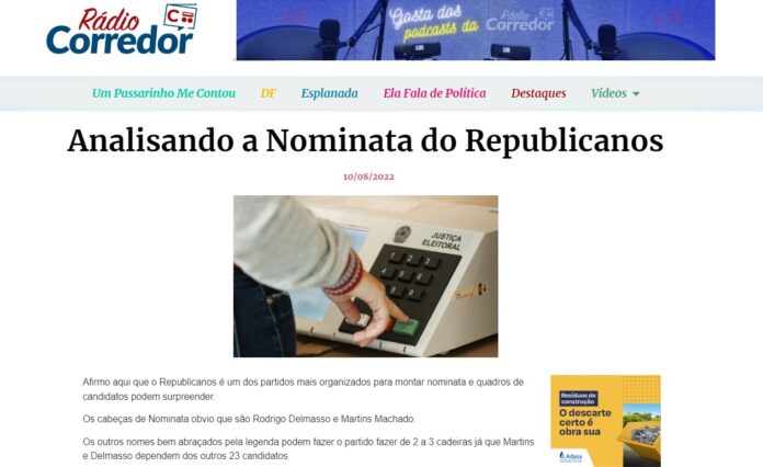 Rádio Corredor: Analisando a Nominata do Republicanos