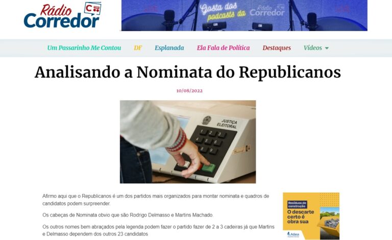 Rádio Corredor: Analisando a Nominata do Republicanos