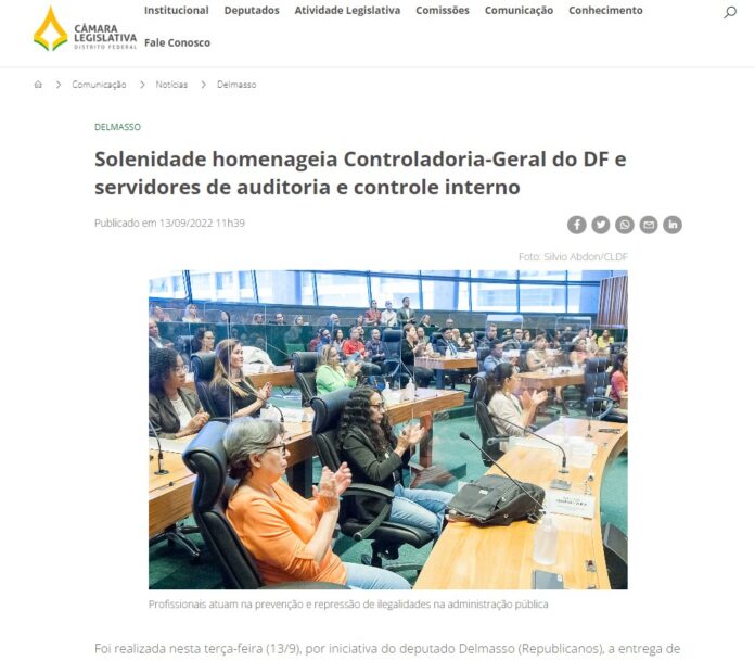 Agência CLDF: Solenidade homenageia Controladoria-Geral do DF e servidores de auditoria e controle interno