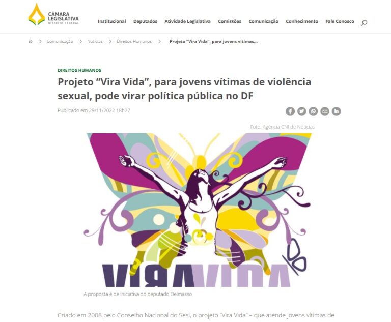Agência CLDF: Projeto “Vira Vida”, para jovens vítimas de violência sexual, pode virar política pública no DF