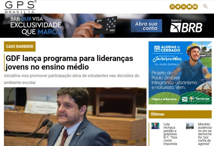 GPS Brasília: GDF lança programa para lideranças jovens no ensino médio